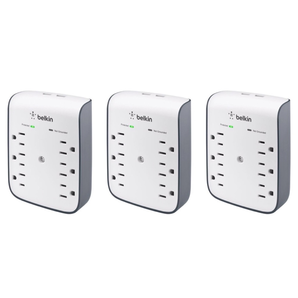 BELKIN SurgePlus USB Wall Mount Surge Protector (set of X3)